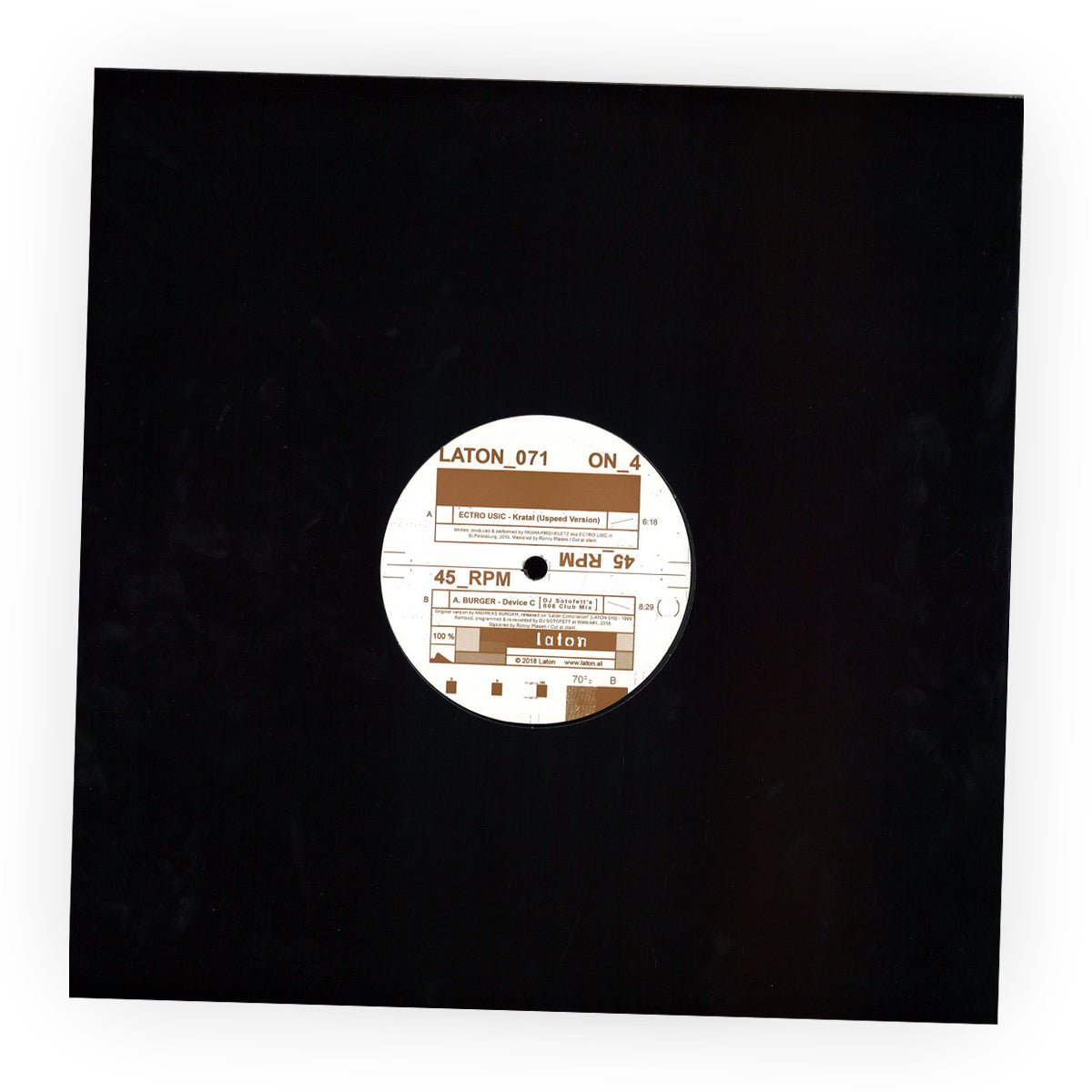 Ectro Usic - Kratal (Upspeed mix) / A Burger - Device C (DJ Sotofett 808 club mix)